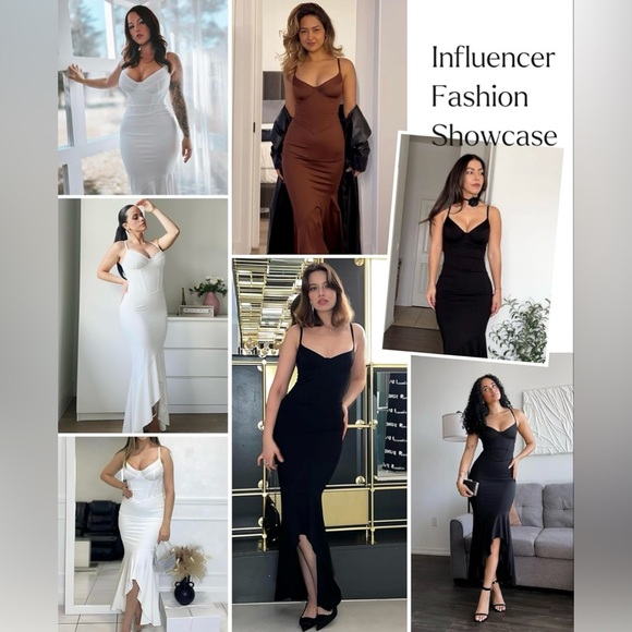 POPILUSH Built-in Shapewear Corset Style Maxi Dress - Picture 2 of 9